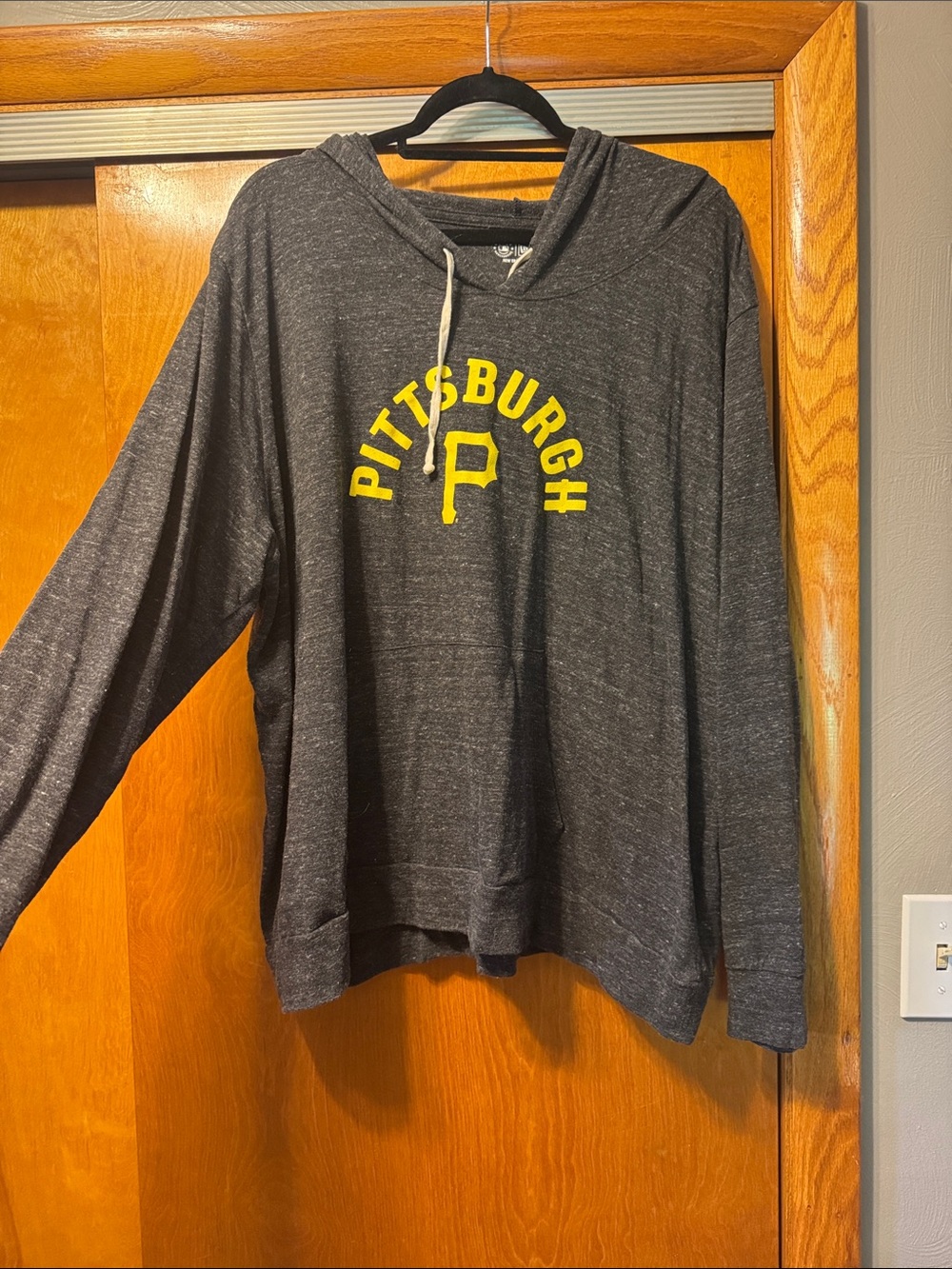New Era Kids Charcoal Hoodie with Yellow Pittsburgh Logo